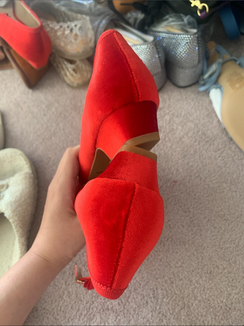 Never worn For Love & Lemons Lucia Velvet Mary Jane - Picture 6 of 9